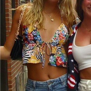 Revolve animal print top